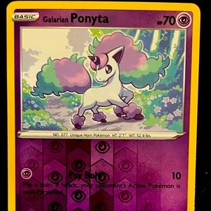 GALARIAN PONYTA SWORD & SHIELD REVERSE HOLO-FOIL POKEMON CARD 081/202 NM/M